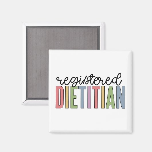 Geregistreerde diëtitische meerkleurige RD-cadeaut Magneet (Voorkant / Achterkant)