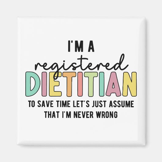 Geregistreerde Dietitititititiaanse RD heeft geen  Magneet (Voorkant)