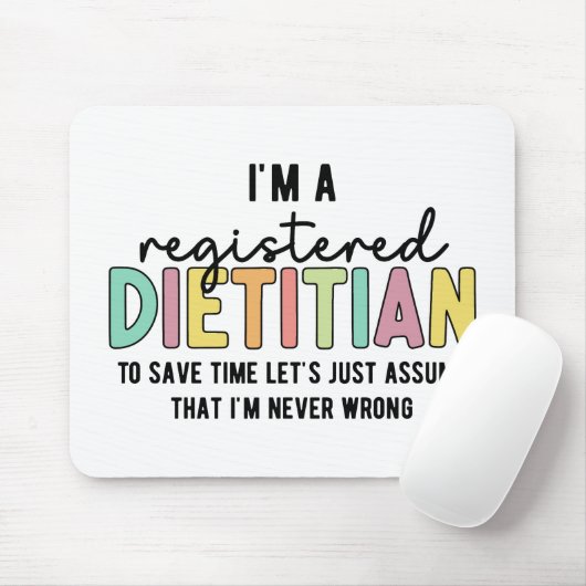 Geregistreerde Dietitititititiaanse RD heeft geen  Muismat (Met muis)