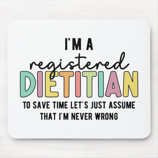 Geregistreerde Dietitititititiaanse RD heeft geen  Muismat (Voorkant)