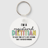 Geregistreerde Dietitititititiaanse RD heeft geen  Sleutelhanger (Achterkant)