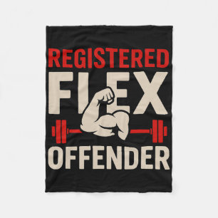 Geregistreerde Flex Offender Funny Gym Workout Bod Fleece Deken