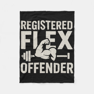 Geregistreerde Flex Offender Funny Gym Workout Bod Fleece Deken