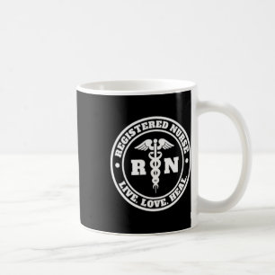 Geregistreerde Nurse Live Love Heal Pocket Logo RN Koffiemok