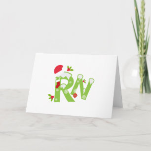 Geregistreerde Nurse Santa RN Nursing Gifts Kerstm Feestdagen Kaart