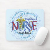 Geregistreerde verpleegkundige Motto Muismat (Met muis)