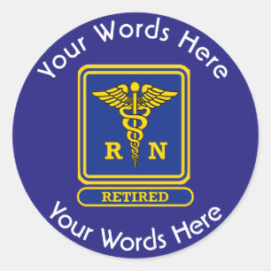 Geregistreerde verpleegkundige RN Gecumuleerde aan Ronde Sticker