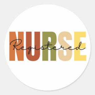 Geregistreerde verpleegkundige RN SCHATTIGE Ronde Sticker