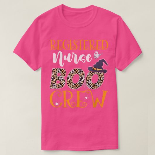 Geregistreerde verpleegster Boo Crew Scary Hallowe T-shirt (Design voorkant)