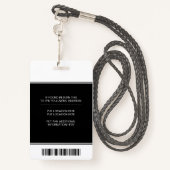 Geregistreerde verpleegster caduceus zwart, witte badge (Achterkant met draagriem)