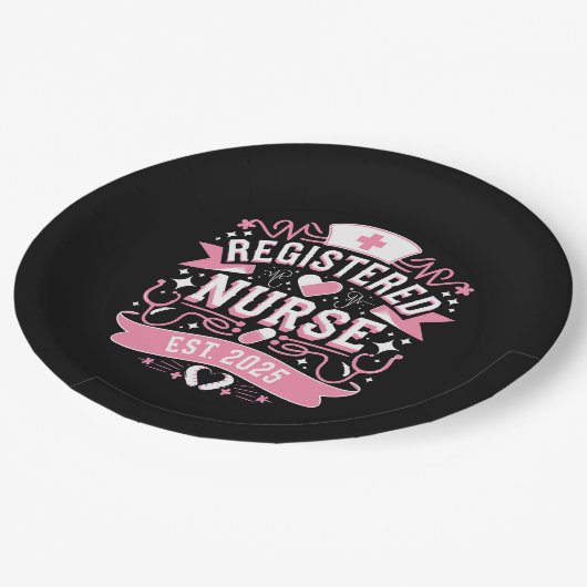 Geregistreerde verpleegster EST 2025 Verpleegkunde Papieren Bordje (Gekanteld)