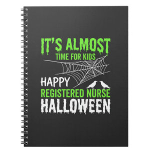 Geregistreerde verpleegster Halloween Spinnenweb e Notitieboek