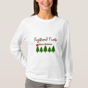 Geregistreerde Verpleegster MERRY CHRISTMAS TREES T-shirt
