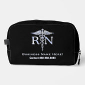 Geregistreerde verpleegster RN Caduceus met tekst Toilettasje (Voorkant)
