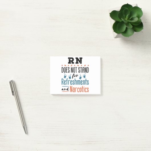 Geregistreerde verpleegsters RN verfrist verdovend Post-it® Notes (Kantoor)