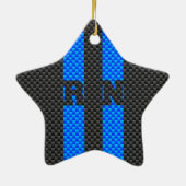 Geregistreerde zure RN koolstofvezelstijl Caduceus Keramisch Ornament (Achterkant)