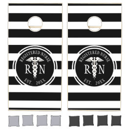 Geregistreerde zurse RN Caduceus Medical Black Whi