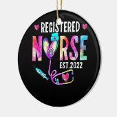 Geregistreerde zuster Est. 2022 Afstuderen Nursing Keramisch Ornament (Links)