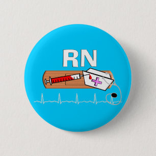 Geregistreerde zuster Gifts "RN" Ronde Button 5,7 Cm
