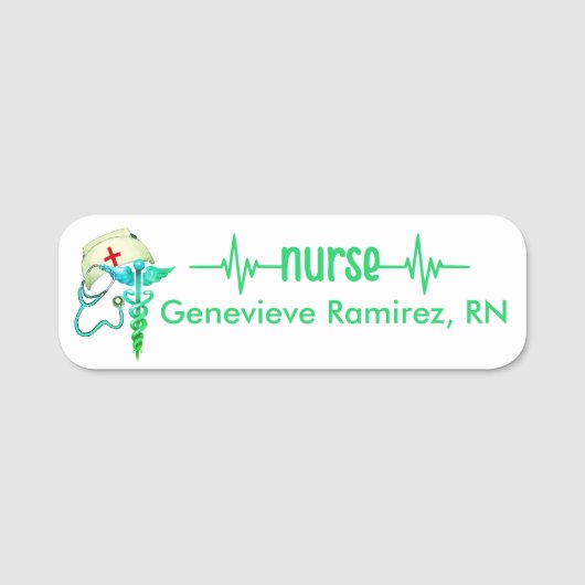 Geregistreerde zuster RN badge Green Blauwgroen St (Voorkant)