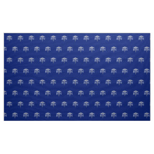 Geregistreerde zuster RN Caduceus op blauw decor Stof