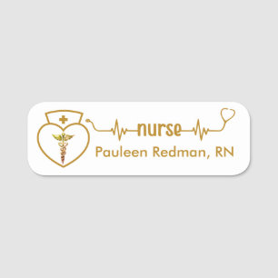 Geregistreerde zuster RN naam Badge Classy Elegant
