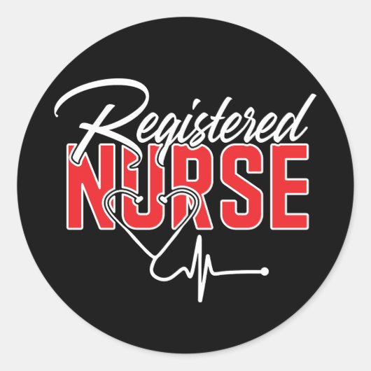Geregistreerde zuster RN Ronde Sticker (Voorkant)