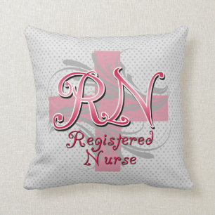 Geregistreerde zuster, roze kruisriemen kussen