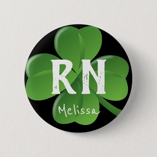 Geregistreerde zuster St Patricks Day Lucky Shamro Ronde Button 5,7 Cm (Voorkant)