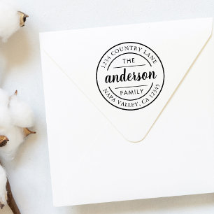 (GEREISEERD) het Adres van de Terugkeer van de Naa Zelfinktende Stempel