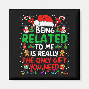 Gerelateerd Aan Mij Grappig Kerstmis Familie Kerst Magneet