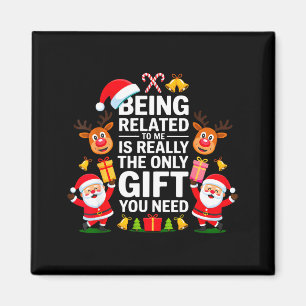 Gerelateerd Aan Mij Grappig Kerstmis Familie Xmas  Magneet