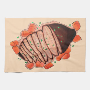 Gerempt rundvlees risket Joods kookvakantievlak Theedoek