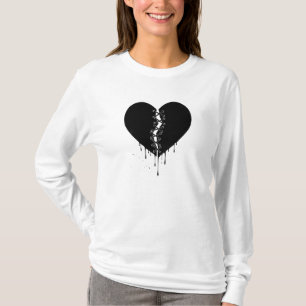 Gerepareerde Middennacht: Aaneengestikt Obsidiaan T-shirt