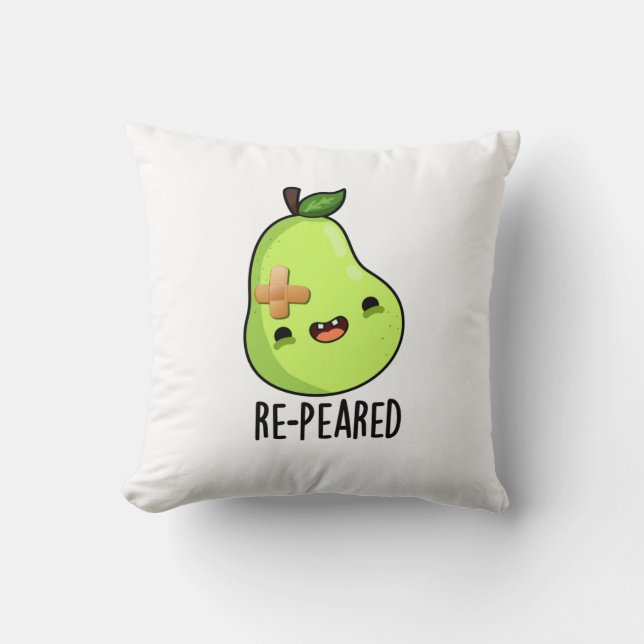 Gerepeared Grappig Fruit Peer Pun Kussen (Voorkant)
