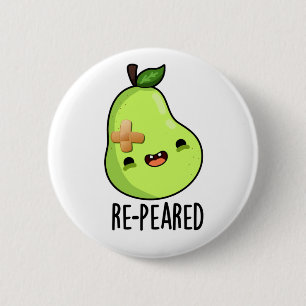Gerepeared Grappig Fruit Peer Pun Ronde Button 5,7 Cm