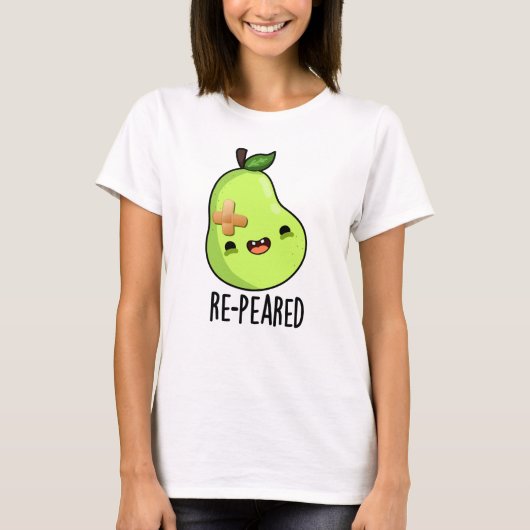 Gerepeared Grappig Fruit Peer Pun T-shirt (Voorkant)