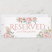 Gereserveerd Bloemenstrand Kaart (Achterkant)