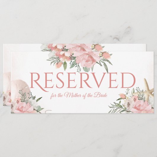 Gereserveerd Bloemenstrand Kaart (Voorkant / Achterkant)