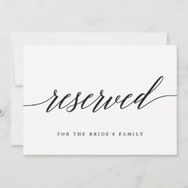 Gereserveerd bord - Modern Schrift