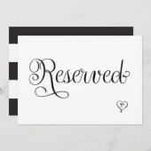 Gereserveerd bruiloft kaart (Voorkant / Achterkant)