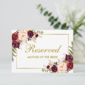 Gereserveerd Jouw tekst bruiloft of Bord-kaart toe Bedankkaart (Staand voorkant)