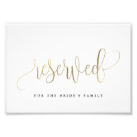 Gereserveerd teken Kies je formaat Faux Gold