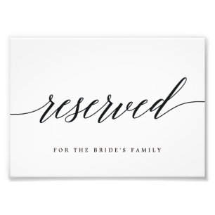 Gereserveerd teken Kies uw formaat modern script Foto Afdruk