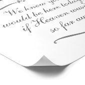 Gereserveerd voor de zus van de bruid Gedenk Huwel Poster (Hoek)