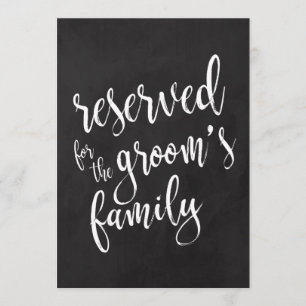 Gereserveerd voor Groom's Family Cheap Chalkoard S Kaart