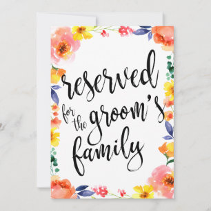 Gereserveerd voor het bruidegom zijn familie Betaa