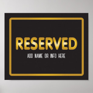 Gereserveerde aanmelding in Elegant Black en Gold Poster