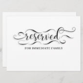 Gereserveerde bruiloft kaart (Voorkant / Achterkant)