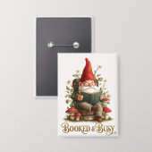 Gereserveerde en druk lezende kabouter button (Voorkant / Achterkant)